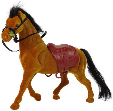 Leantoys Figurka Aksamitny Koń Brązowy Farma