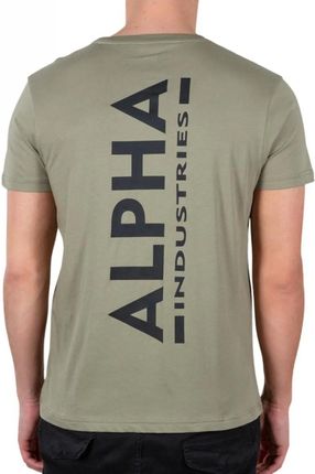 Koszulka Alpha Industries Backprint 128507 154 - Oliwkowa