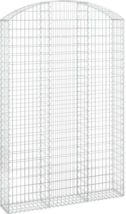 Łukowaty Kosz Gabionowy 150X30X220/240cm Galwanizowane Żelazo