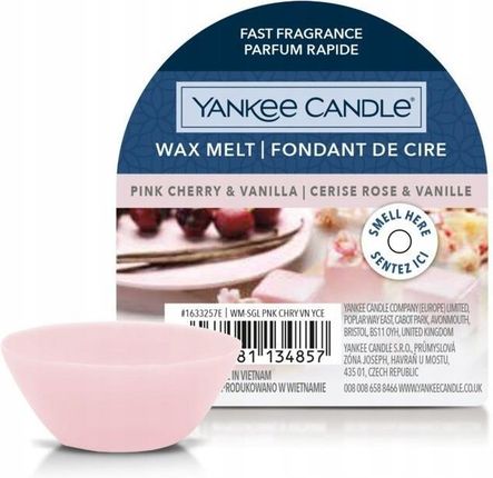 Yankee Candle PINK CHERRY & VANILLA wosk zapachowy 22 g