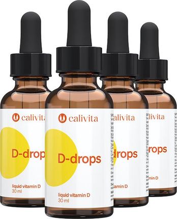 Pakiet D-Drops liquid vitamin D 4x30ml