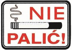 Zdjęcie Naklejka zakaz palenia NIE PALIĆ 7,4x5,2cm - Sośnicowice