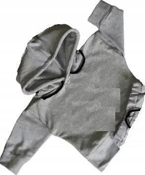 Bluza szary melanż z kapturem rozmiar 152