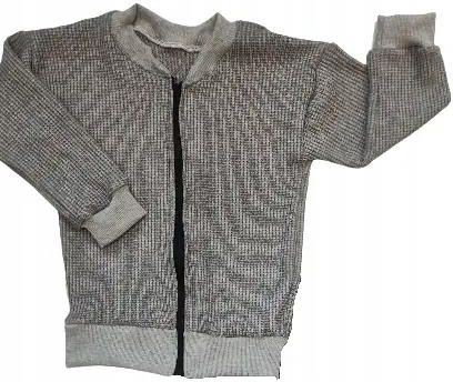 Bluza z dzianiny swetrowej szara 146