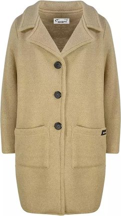 Dzianinowy płaszcz przejściowy kardigan sweter