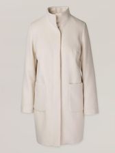 Zdjęcie Gładki płaszcz damski w kolorze ecru - Brzeg Dolny