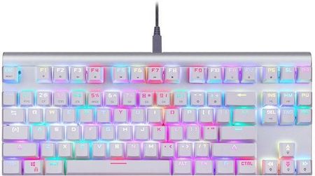 Klawiatura Motospeed CK101 RGB biała (CK101WHITEREDSWIT)