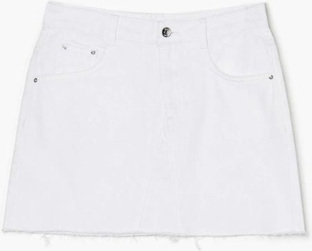 Cropp - Biała spódnica jeansowa - Biały