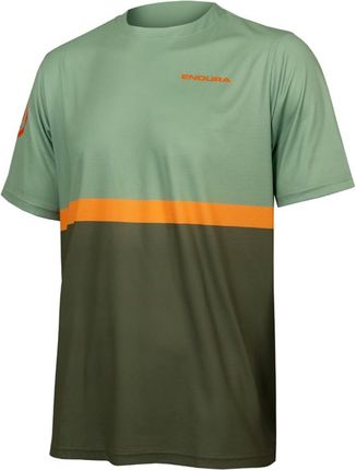 Endura Koszulka Rowerowa Singletrack Core Tee Ii Pomarańczowy Zielony