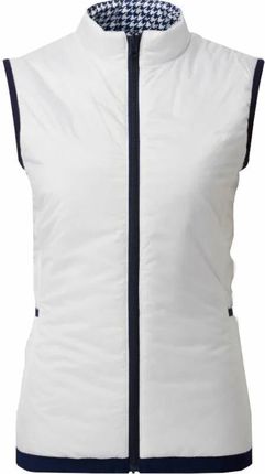 Footjoy Reversible Insulated Womens Vest White Navy Houndstooth