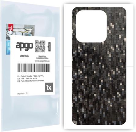 Apgo Folia Naklejka Skórka Strukturalna Na Tył Do Honor X8A Carbon Pixel Czarny Skins