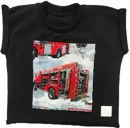 Koszulka Straż Pożarna z czarnym rozmiar 152