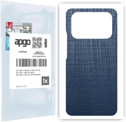 Apgo Folia Naklejka Skórka Strukturalna Na Tył Do Xiaomi Mi 11 Ultra Tkanina Granatowa Skins