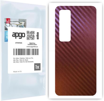 Apgo Folia Naklejka Skórka Strukturalna Na Tył Do Xiaomi Mi 10S Carbon Kameleon Caka5 Skins