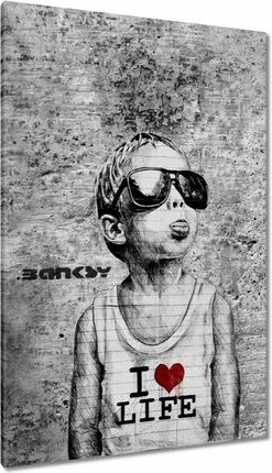 Obrazy 80X120 I Love Life Banksy Spray