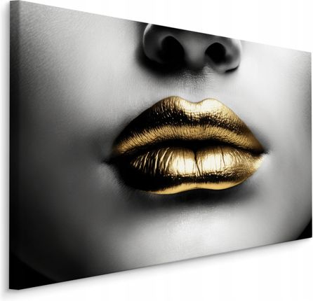 Muralo Obraz Na Płótnie Złote Usta Abstrakcja 3D 120X80