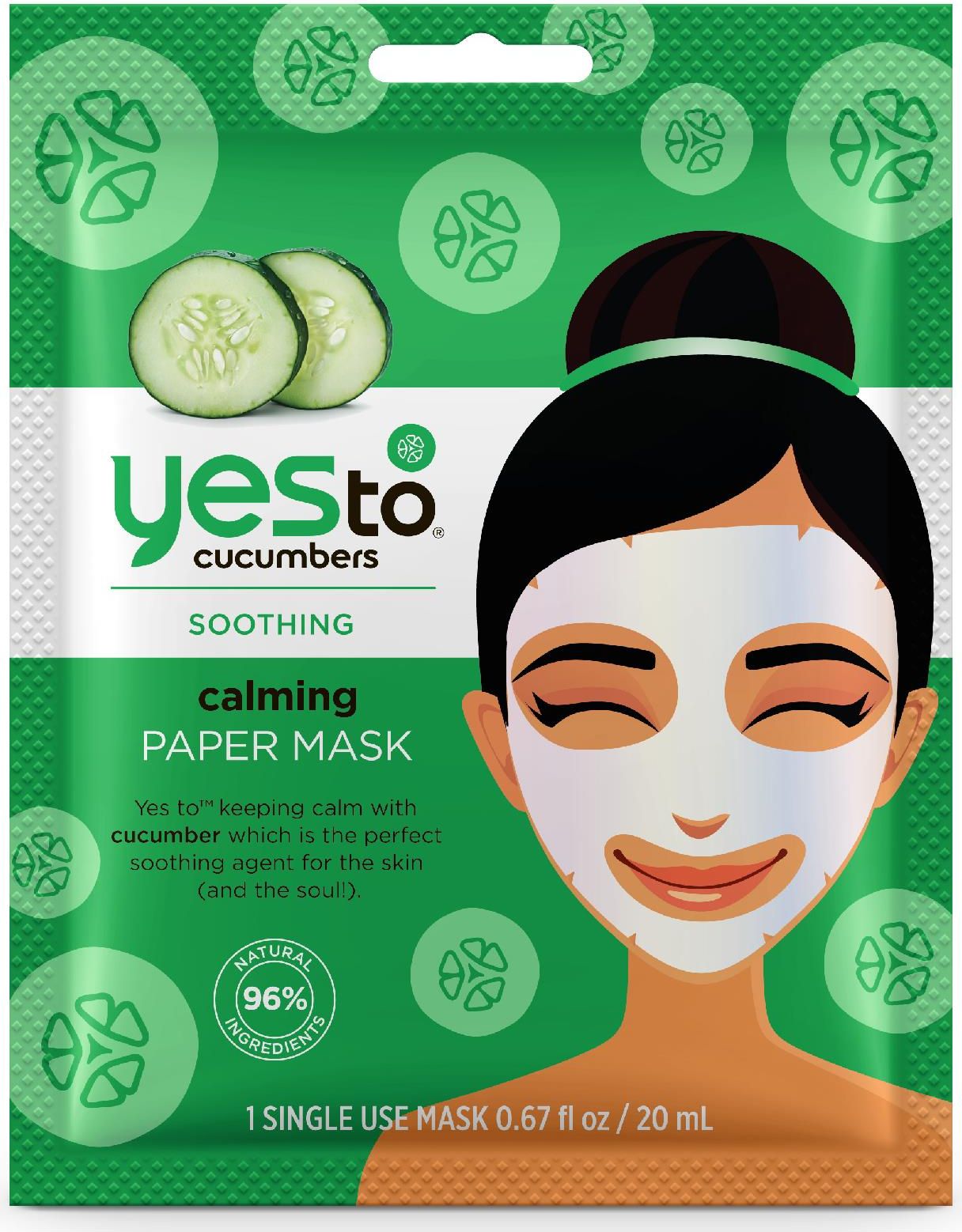 Maseczka Yes To Cucumbers Calming Paper Mask Kojąca Maseczka W Płachcie 1 szt. Opinie i ceny