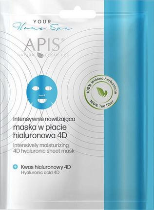 APIS Your Home Spa Intensively Moisturizing 4D Hyaluronic Sheet Mask Intensywnie nawilżająca maska w płacie hialuronowa 4D 20 g