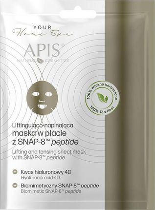 APIS Your Home Spa Lifting And Tensing Sheet Mask With SNAP-8 Peptide Liftingująco-napinająca maska w płcie z SNAP-8 Peptide 20 g