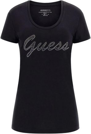 Damska Koszulka z krótkim rękawem Guess SS RN Adriana Tee W3Ri50J1314-Jblk – Czarny