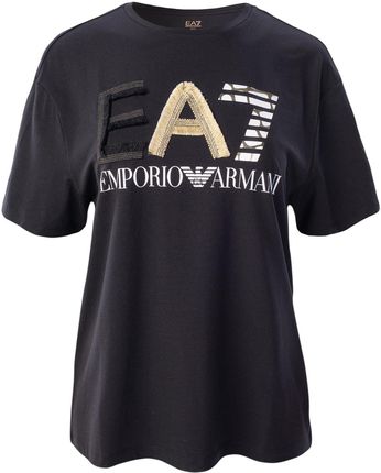 Damska Koszulka z krótkim rękawem Ea7 Emporio Armani Train Logo Series W Tee SS RN 3Rtt36Tjdzz1200 – Czarny