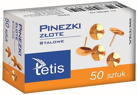 Pinezki Tetis kolor: złoty 50 szt (GP095-AO)