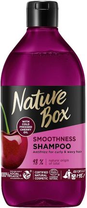 Nature Box Cherry Oil Szampon Wygładzający Do Włosów Kręconych I Falowanych Z Olejem Wiśni 385Ml