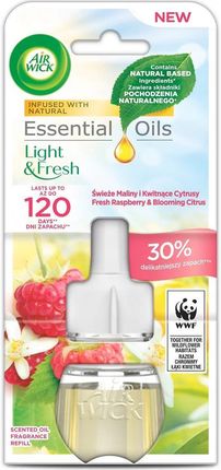 Air Wick Elektryczny Light & Fresh Świeże Maliny i Kwitnące Cytrusy/Fresh Raspberry & Blooming Citrus 19 ml Wkład