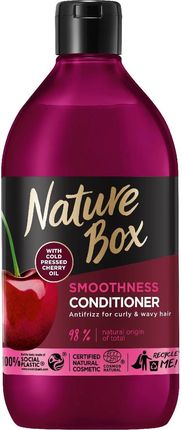 Nature Box Cherry Oil Wygładzająca Odżywka Do Włosów Kręconych I Pofalowanych Z Olejem Z Wiśni 385Ml