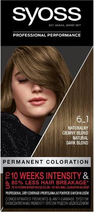 Syoss Permanent Coloration Farba Do Włosów Trwale Koloryzująca 6_1 Naturalny Ciemny Blond