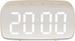 Karlsson Zegar I Budzik Silver Mirror Led Beżowy (Ka5876Wg)