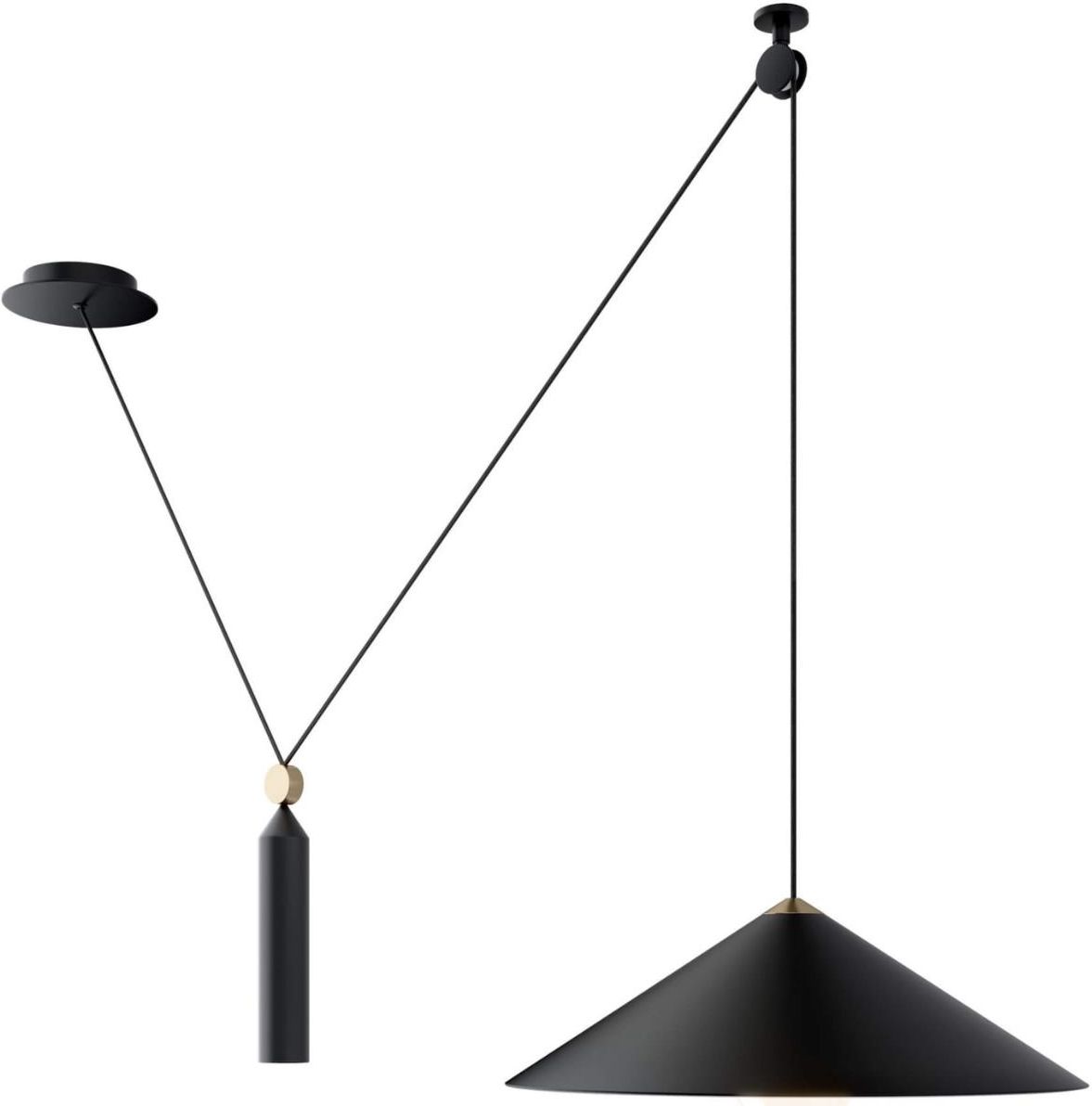 Maytoni Loftowa Lampa Wisząca Peso P080Pl-01B Trójkątny
