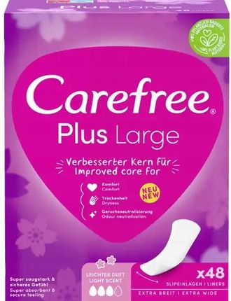Carefree Plus Large Wkładki Higieniczne 48 Szt.