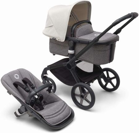 Bugaboo Fox 5 Black Misty White Grey Melange Głęboko Spacerowy