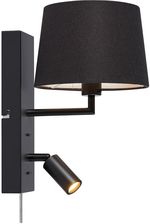 Zdjęcie Markslojd Kinkiet Ścienny Como 108595 Abażur Materiałowy Spot Czarny - Głubczyce