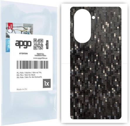 Apgo Folia Naklejka Skórka Na Tył Do Huawei Nova 10 Pro Carbon Pixel Czarny