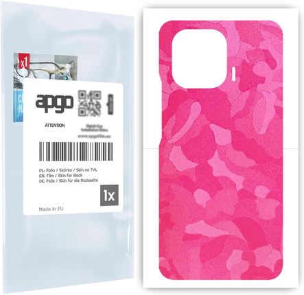 Apgo Folia Naklejka Skórka Na Tył Do Xiaomi Mi 11 Pro Moro Camo Różowy