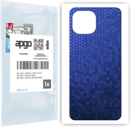 Apgo Folia Naklejka Skórka Na Tył Do Xiaomi Mi 11 Lite 5G Plaster Miodu Niebieski