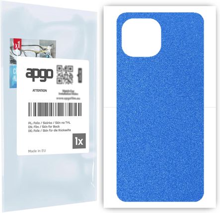 Apgo Folia Naklejka Skórka Na Tył Do Xiaomi Mi 11 Lite 5G Niebieski Pastel Matowy Chropowaty Baranek