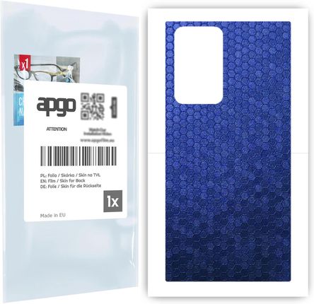 Apgo Folia Naklejka Skórka Na Tył Do Samsung Galaxy Note 20 Ultra 5G Plaster Miodu Niebieski