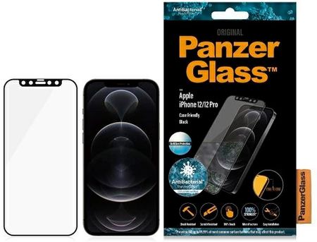 Panzerglass E2E Anti-Glare Iphone 12/12 Pro Case Friendly Antibacterial Microfracture Czarny/Black
