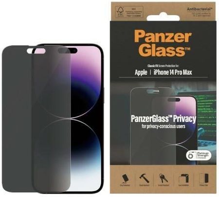 Panzerglass Classic Fit Iphone 14 Pro Max 6,7" Privacy Screen Protection Antibacterial P2770