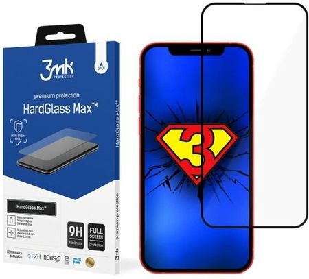 3Mk Hardglass Max Iphone 13 Pro 6,7" / 14 Plus Czarny/Black, Fullscreen Glass