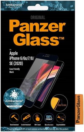 Panzerglass E2E Super+ Iphone 6/6S/7/8 /Se 2020 / Se 2022 Case Friendly Czarny/Black