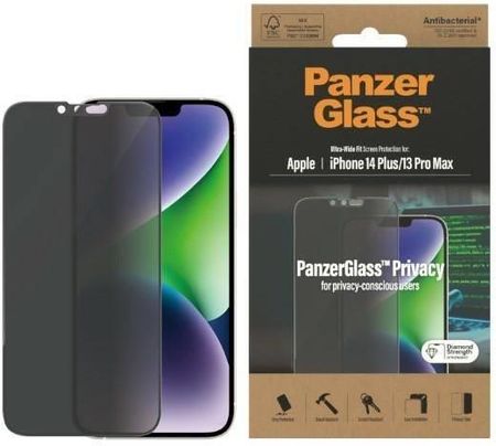 Panzerglass Ultra-Wide Fit Iphone 14 Plus / 13 Pro Max 6,7" Privacy Screen Protection Antibacterial P2773