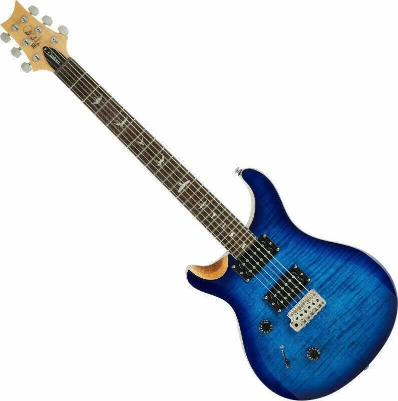 PRS SEカスタム24 PRS SE Custom 24 Semi Hollow Piezo Lake Blue - Gitara