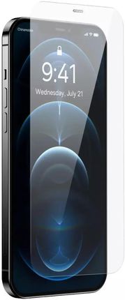 Baseus 2X Szkło Hartowane Do Iphone 12 Pro / Z Osłoną Na Głośnik + Pozycjoner (Sgbl060702) (Case Friendly)