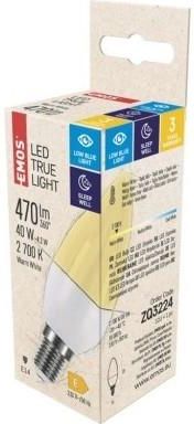 Emos Żarówka LED True Light candle 4,2W E14 ciepła biel (ZQ3224)