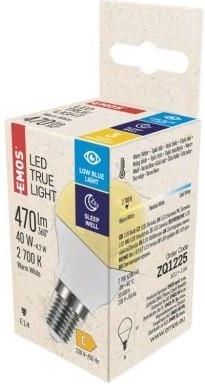 Emos Żarówka LED True Light mini globe 4,2W E14 ciepła biel (ZQ1225)