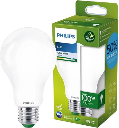 Philips LED Żarówka Ultra energooszczędna 7,3W (100W) A70 E27 chłodna biel (929003480301)